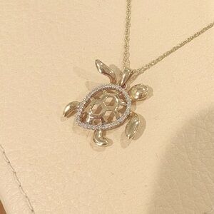 10k Gold Turtle Pendant Necklace